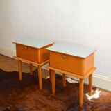 Pair of vintage bedside tables 60