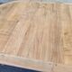 Round dining table Louis Philippe stripped in raw solid cherry wood Italy