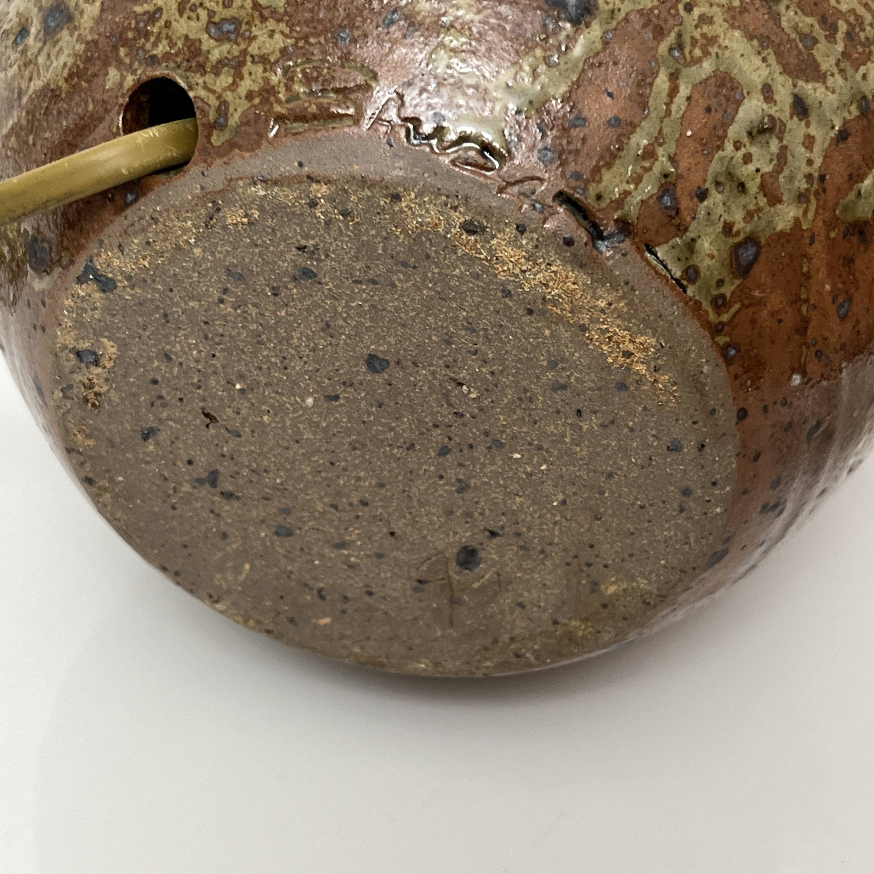 Guy Baudat pyrite stoneware lamp in the La Borne Julia style