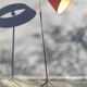 1950 floor lamp with ball head and magazine holders brass ball fasteners