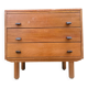 Vintage chest of drawers with leather handles – 1950s/60s