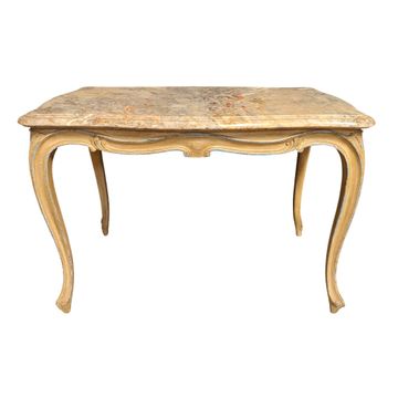 Louis XV style side table with marble top