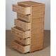 Vintage 1960s rattan and bamboo storage