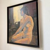 Oil painting of a naked woman