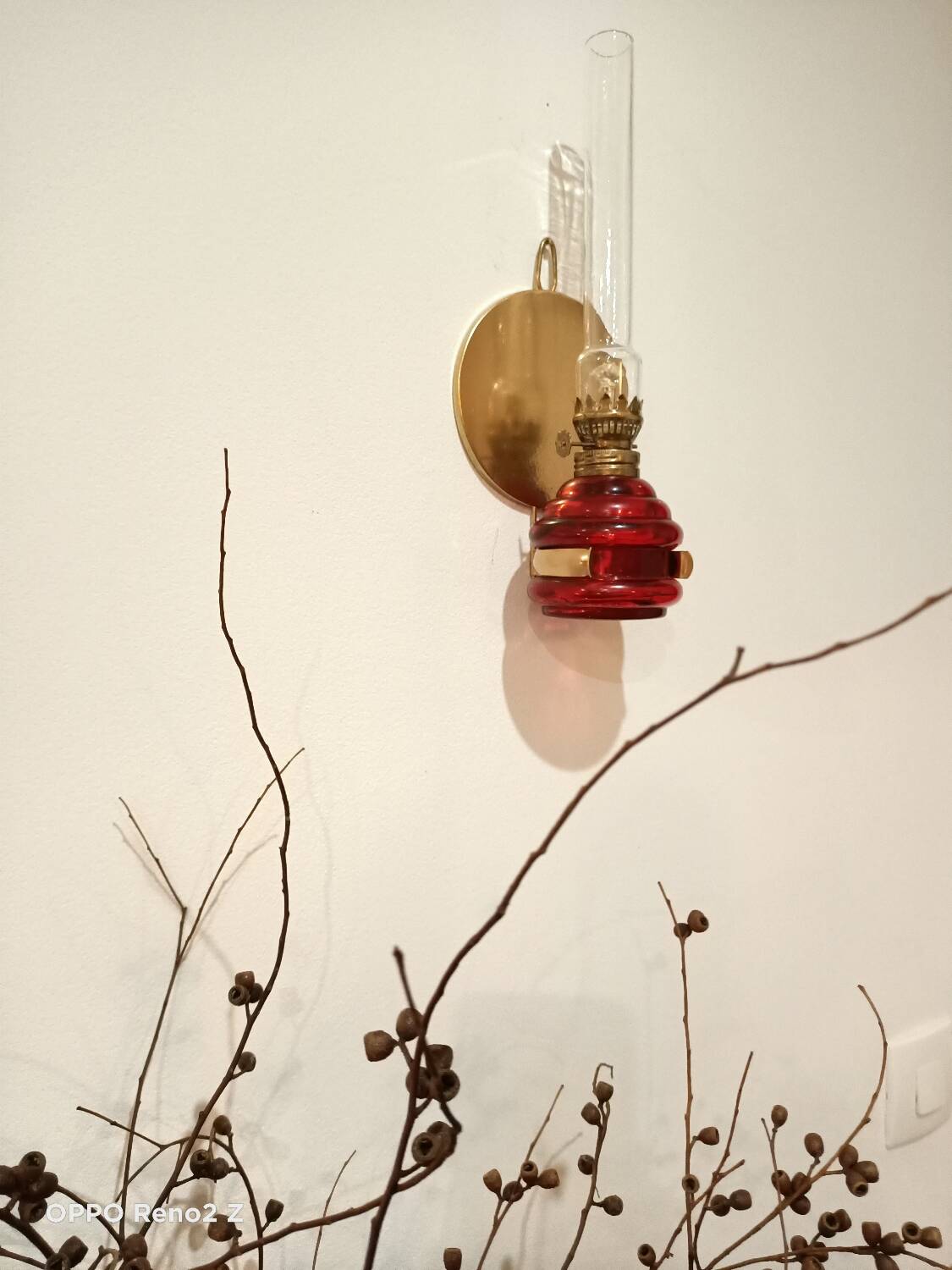 Lampe à pétrole murale