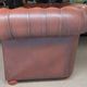 Vintage Chesterfield 2-Seater Sofa in Burgundy Leather with Button Tufting