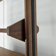 1960s teak floor/sky bookcase with shelves and compartment