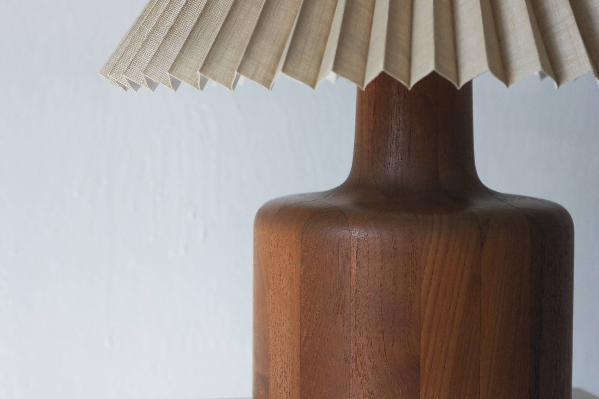 Vintage Scandinavian Table Lamp with Teak Base