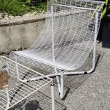 Garden furniture set with 2 vintage Habitat armchairs and 1 vintage Ikea table