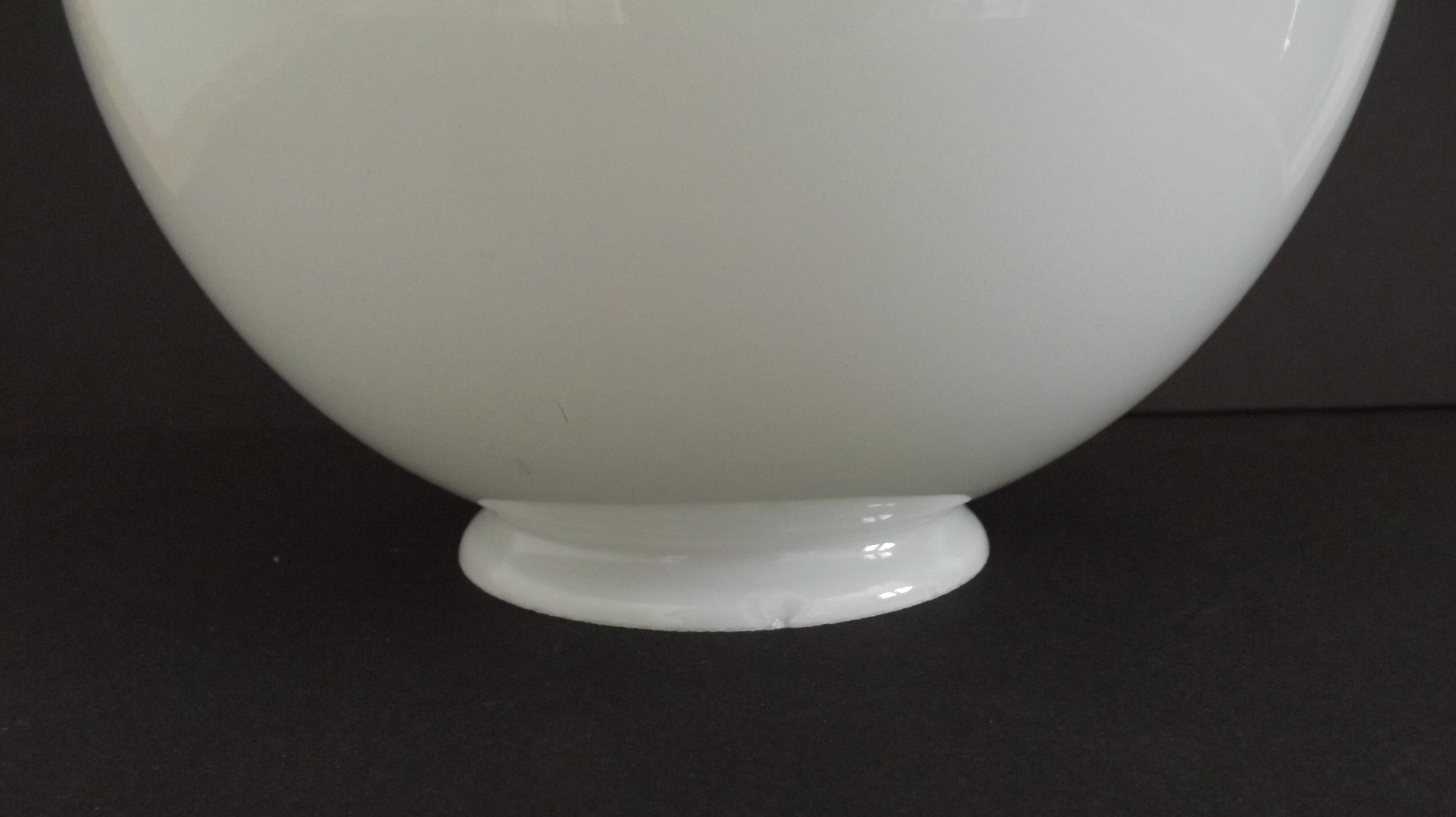 French vintage white opaque glass large replacement glass globe shade 204