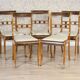 Chaises anglaises du 19ème siècle dans le style Sheraton, ensemble de 5