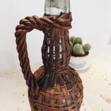 Carafe rattan vintage bottle
