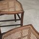 Set of 4 old Thonet style cane bistro chairs from the 1930s