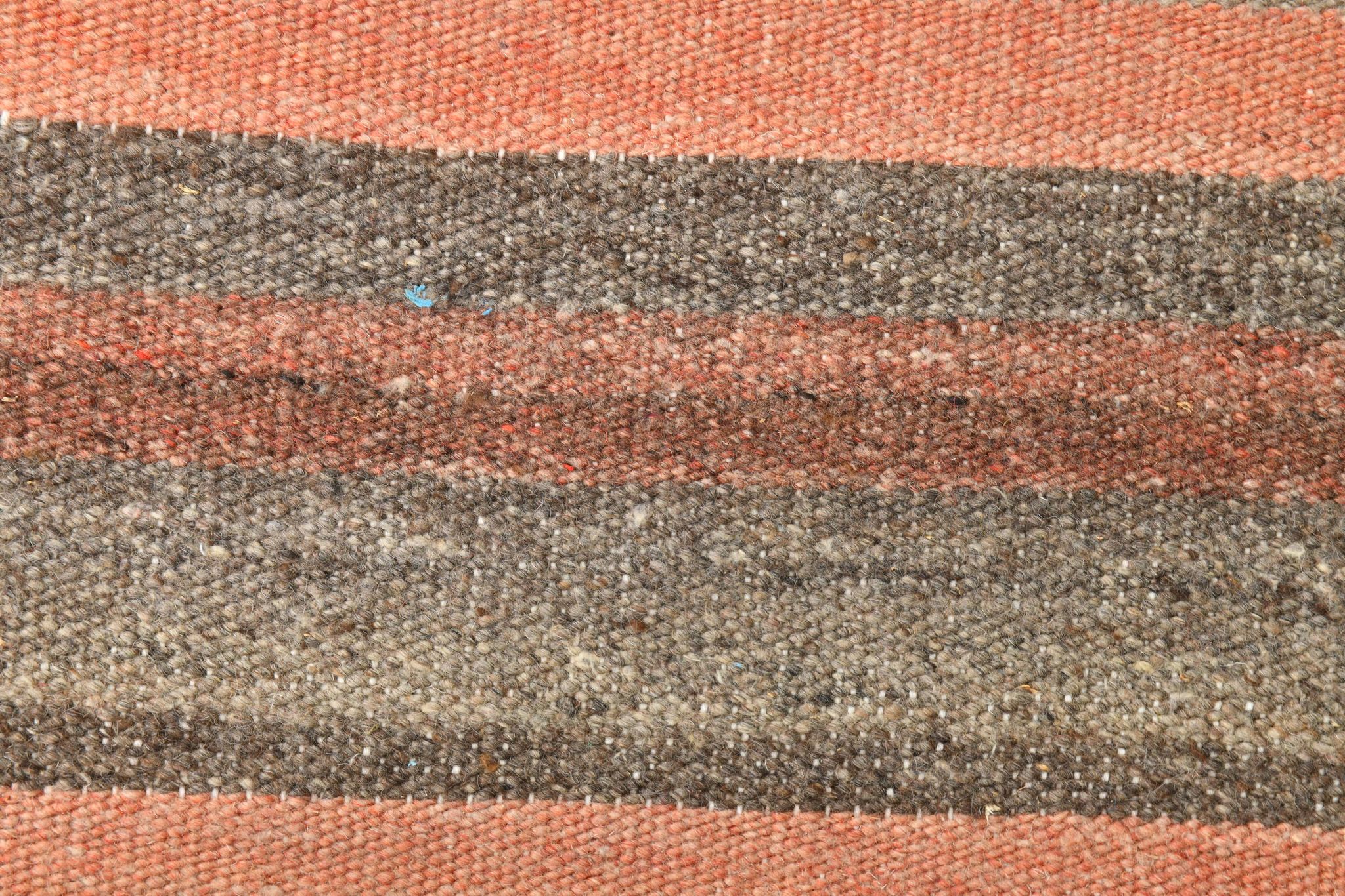 Tapis kilim turc saumon et marron 4x5, 134x164 cm