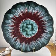 Longwy Tourmaline Platter, France, vintage 1960s, XL