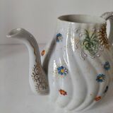 coffee pot, cup and saucers