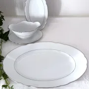3 white porcelain plates