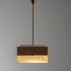 Pendant Light in Glass and Metal, 1970s Czechoslovakia, Vintage Mid-Century Ceiling Lamp Fixture