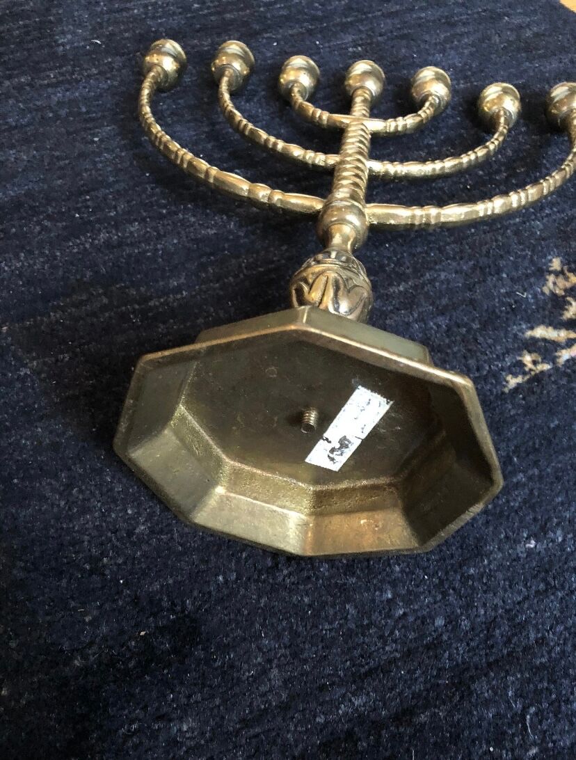 Vintage golden menorah