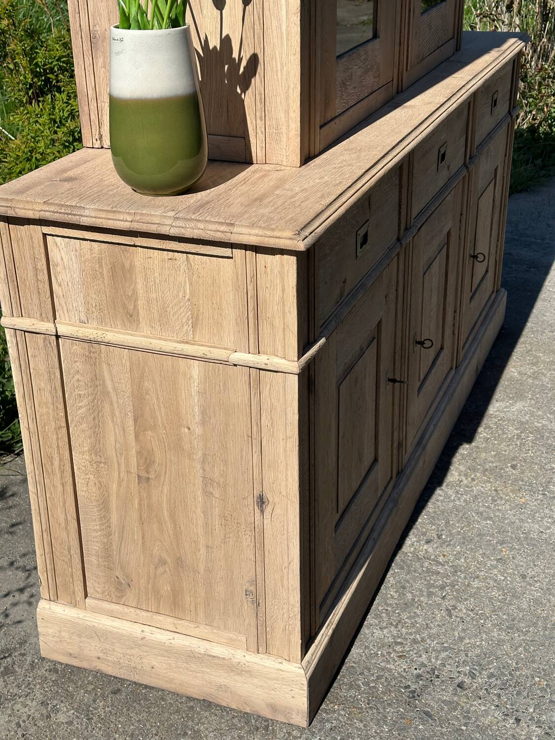 Raw oak dresser cabinet