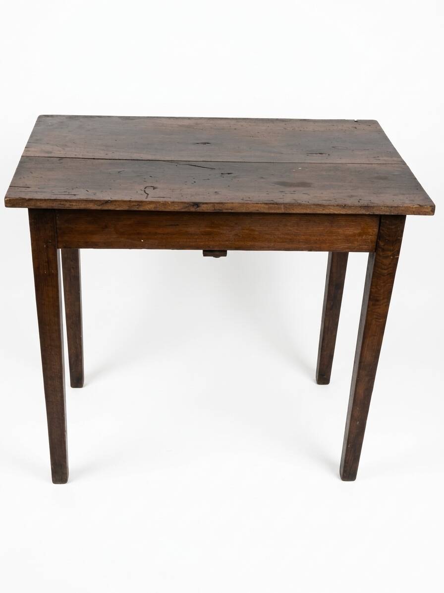 19th Century Solid Walnut Campaign Table – Console or Occasional Desk