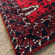 Vintage wool carpet woven 185x90 from the 60s-70s