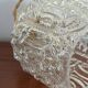 Suspension in moulded glass with floral decoration