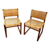 Chaises BM61 en acajou par Borge Mogensen