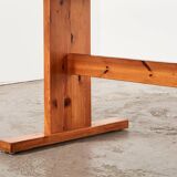 Scandinavian Drop-leaf Pine Shaker Dining Table 1960s