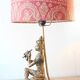 Unique and monumental Siamese bronze lamp from the 19th century, stamped.