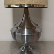 Space age XL living room lamp in brushed aluminium, France circa 1970.