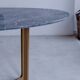 Oval dining table in grey marble Emperador