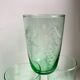 Set of 4 green glass water glasses engraved yeards 50-60