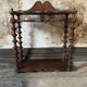 19th Century Original French Bobbin Turned Wooden Shelving Unit, Two Tier D