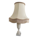 Large Vintage Carved Alabaster Lamp Classic / Empire Style 72 cm