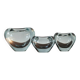 Blue Heart Vases by Per Lütken for Holmegaard, Denmark, Set of 3