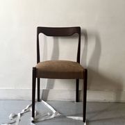 Scandinavian chair in teak & velvet by Niels Otto Moller, Denmark 1950
