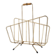 Porte-revues vintage 1950 en laiton & bambou