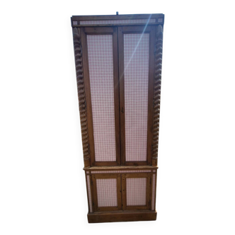 Vaisselier ancien 2 corps – Électrifié – Fronton Louis-Philippe – 250 cm