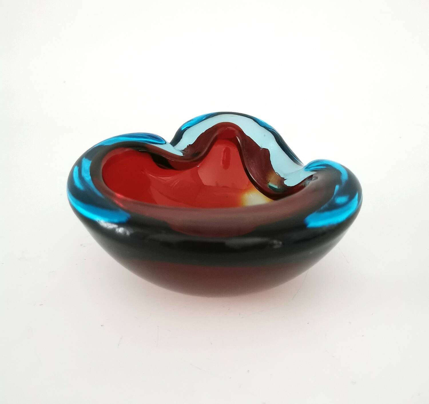 Vintage Murano cup empty pocket Sommerso Flavio Poli 50's