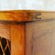 Vintage wooden and rattan toy box
