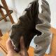 Brutalist wood shell sculpture box 1900