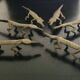 6 porte-couteau crocodile en laiton