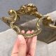 19th century Art Nouveau brass fireplace screen