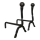 Brutalist pair of andirons