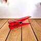 Vintage mail clip red paperweight