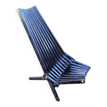 Chaise scandinave en bois laqué noir