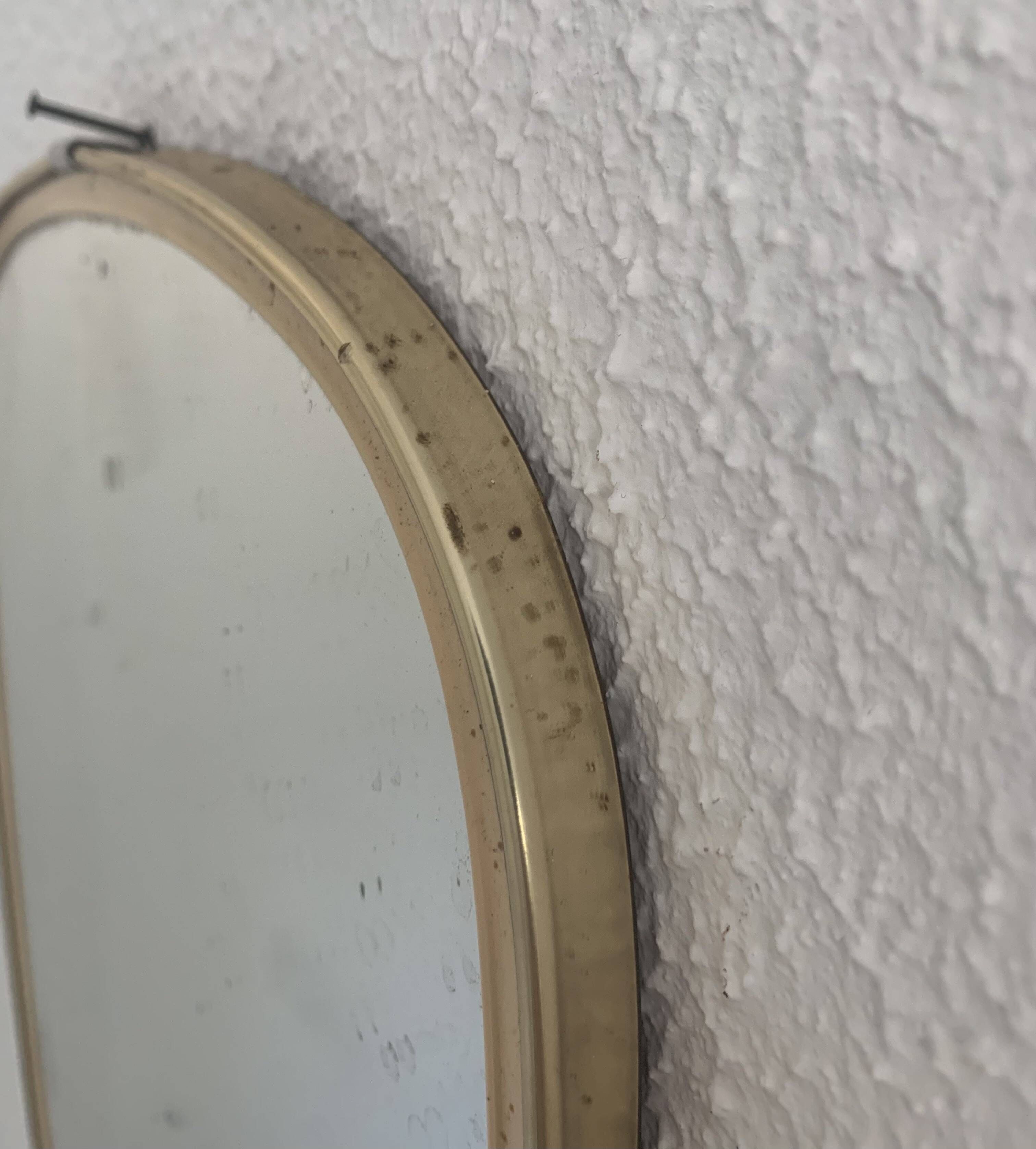 Vintage 1960 asymmetrical mirror in free form - 40 x 26 cm