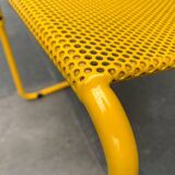 Italian perforated metal chair from the mid-century space age, 1960s.