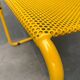 Chaise métallique perforée italienne de l'âge spatial du milieu du siècle, années 1960